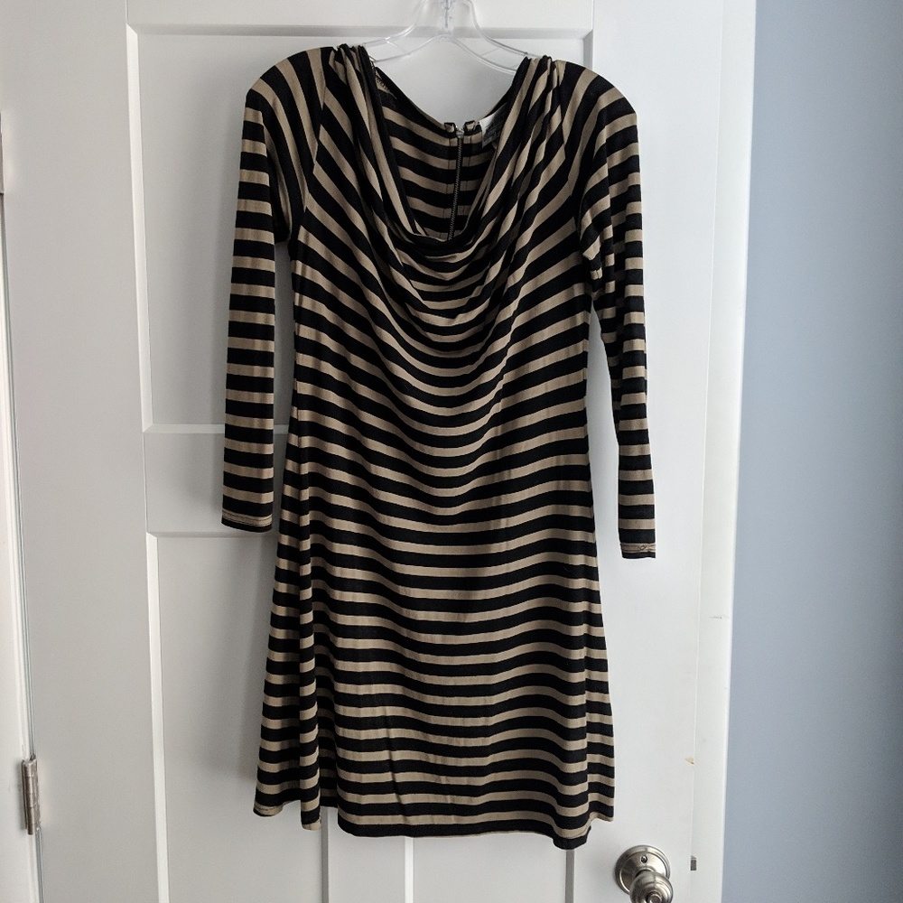 Green stripe dress